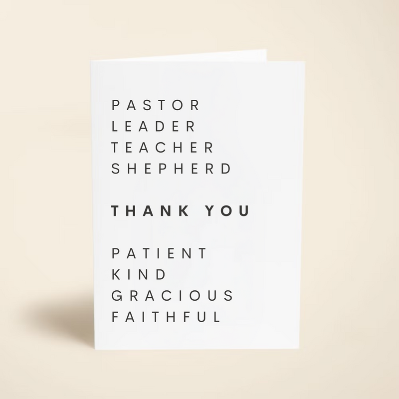 Church Leader (Pastor/Ministry Lead) Appreciation Card