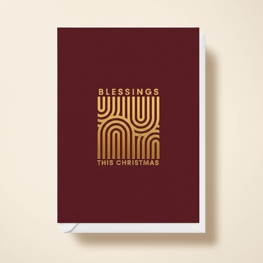 Blessings Foiled Christmas Card