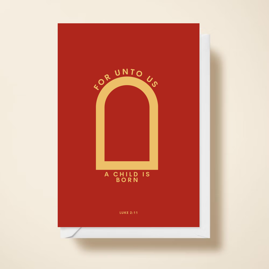 A Child Is Born Christmas Card